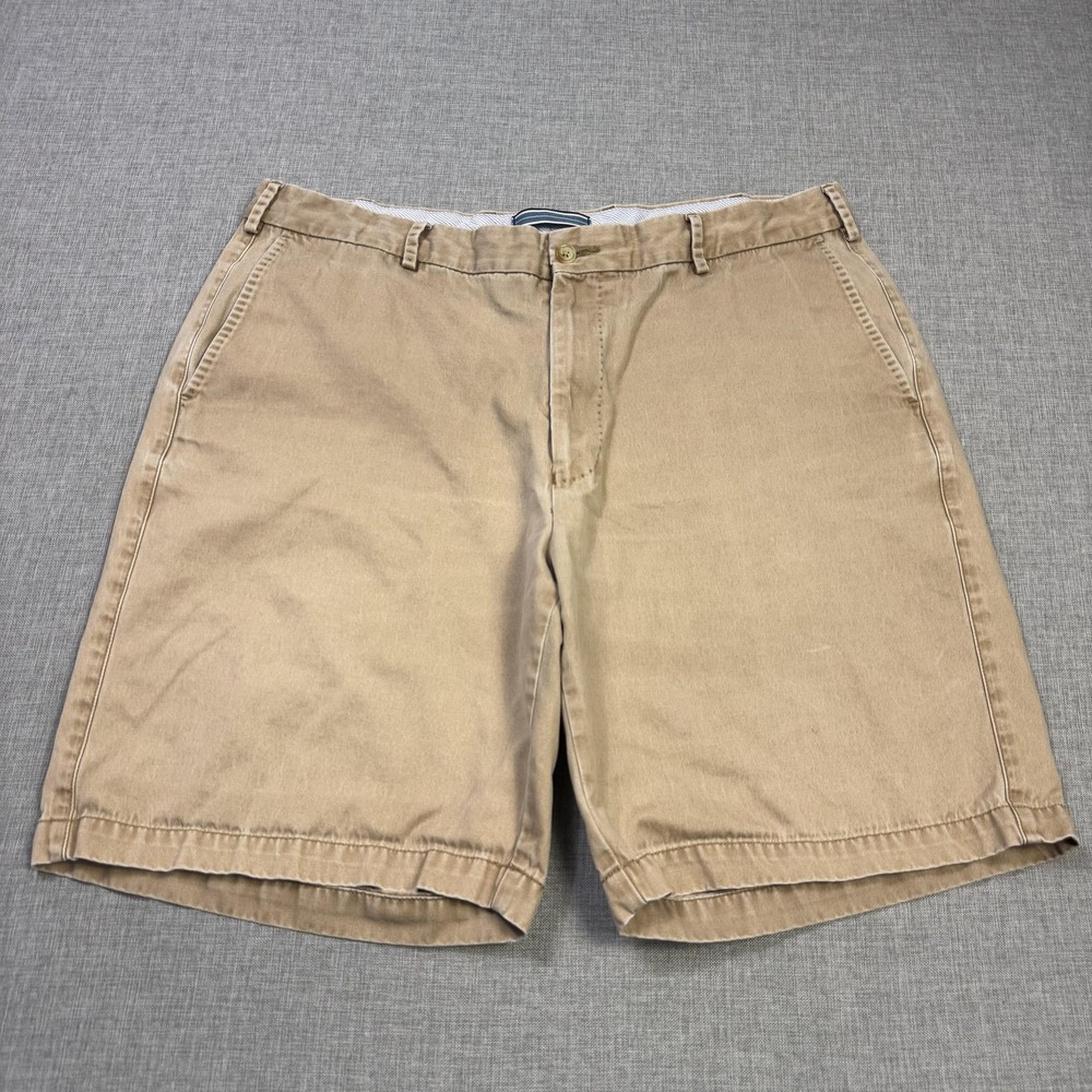 Peter Millar Chino Shorts Mens 38 Beige Cotton Canvas Classic Fit 9" Inseam